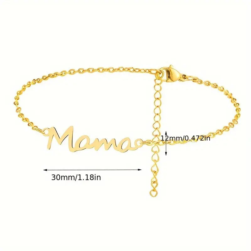 Stainless Steel Letter Bracelet Fashion Mother's Day Gift